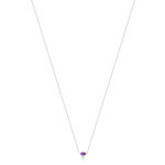 Collier argent 925 perles de Chine et améthystes 45cm - vue 2