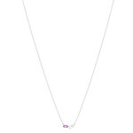Collier argent 925 perle de Chine améthystes et topaze blanche traitée 45cm - vue 2