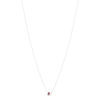 Collier argent 925 perle de Chine grenat rhodolite et topaze blanche 45cm - vue V2