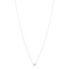 Collier argent 925 perle de Chine citrine et topaze blanche 45cm - vue V2