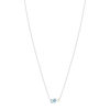 Collier argent 925 perle de Chine et topazes 45cm - vue V2