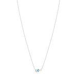 Collier argent 925 perle de Chine et topazes traitées 45cm - vue 2