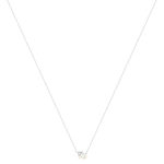 Collier argent 925 perle de Chine et zirconias 45cm - vue 2