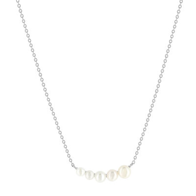 Collier argent 925 perles de Chine 45cm