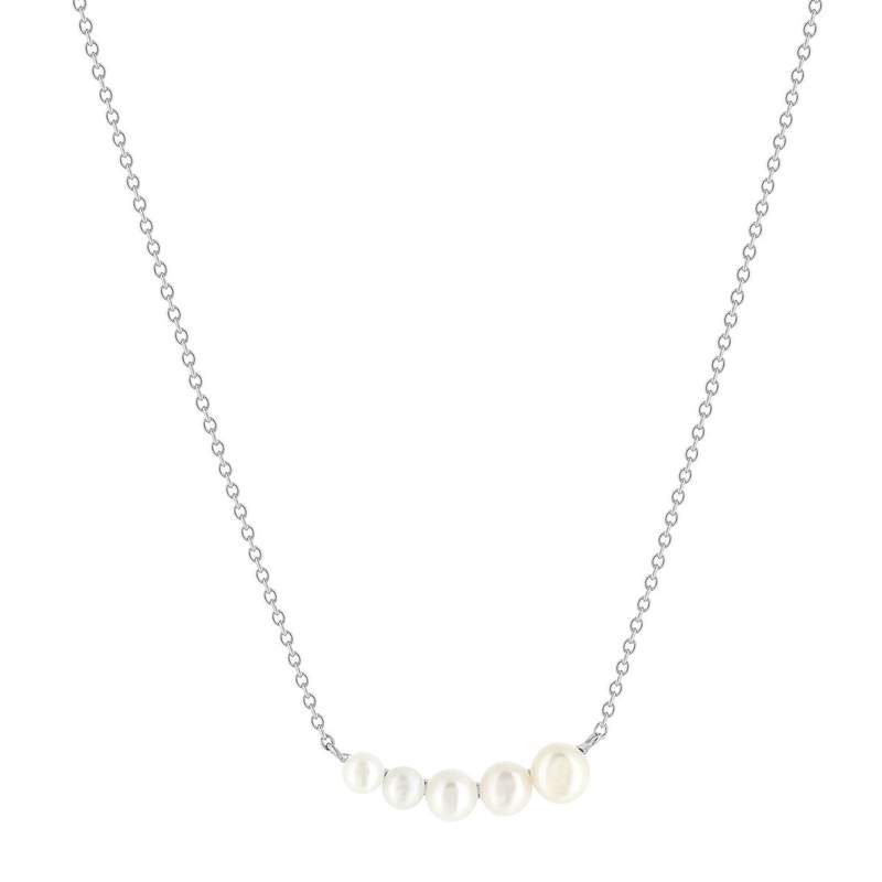 Collier argent 925 perles de Chine 45cm - vue 1