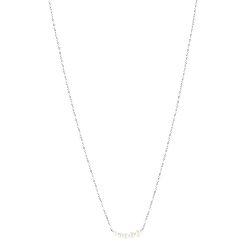Collier argent 925 perles de Chine 45cm - vue 2