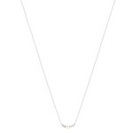 Collier argent 925 perle de Chine et zirconias 45cm - vue 2