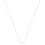 Collier argent 925 perles de Chine et zirconias 45cm - vue 2