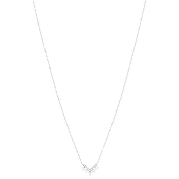 Collier argent 925 perle de Chine et zirconias 45cm