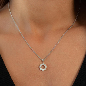 Collier argent 925 perles de Chine 45cm