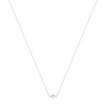 Silver necklace 925 Chinese pearls and zirconias 45cm - view 2