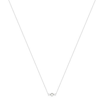 Collier argent 925 perles de Chine et zirconias 45cm