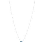 Collier argent 925 topazes bleues traitées 45cm - vue 2