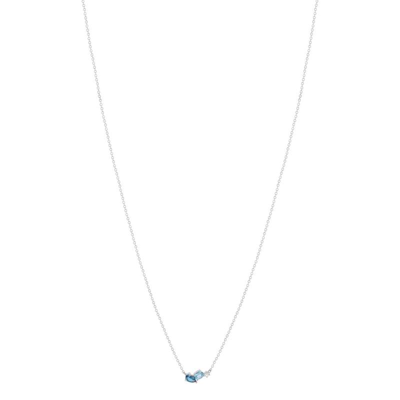 Collier argent 925 topazes 45cm - vue 2