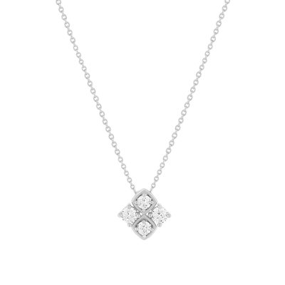 Collier argent 925 et zirconias45cm - vue 1