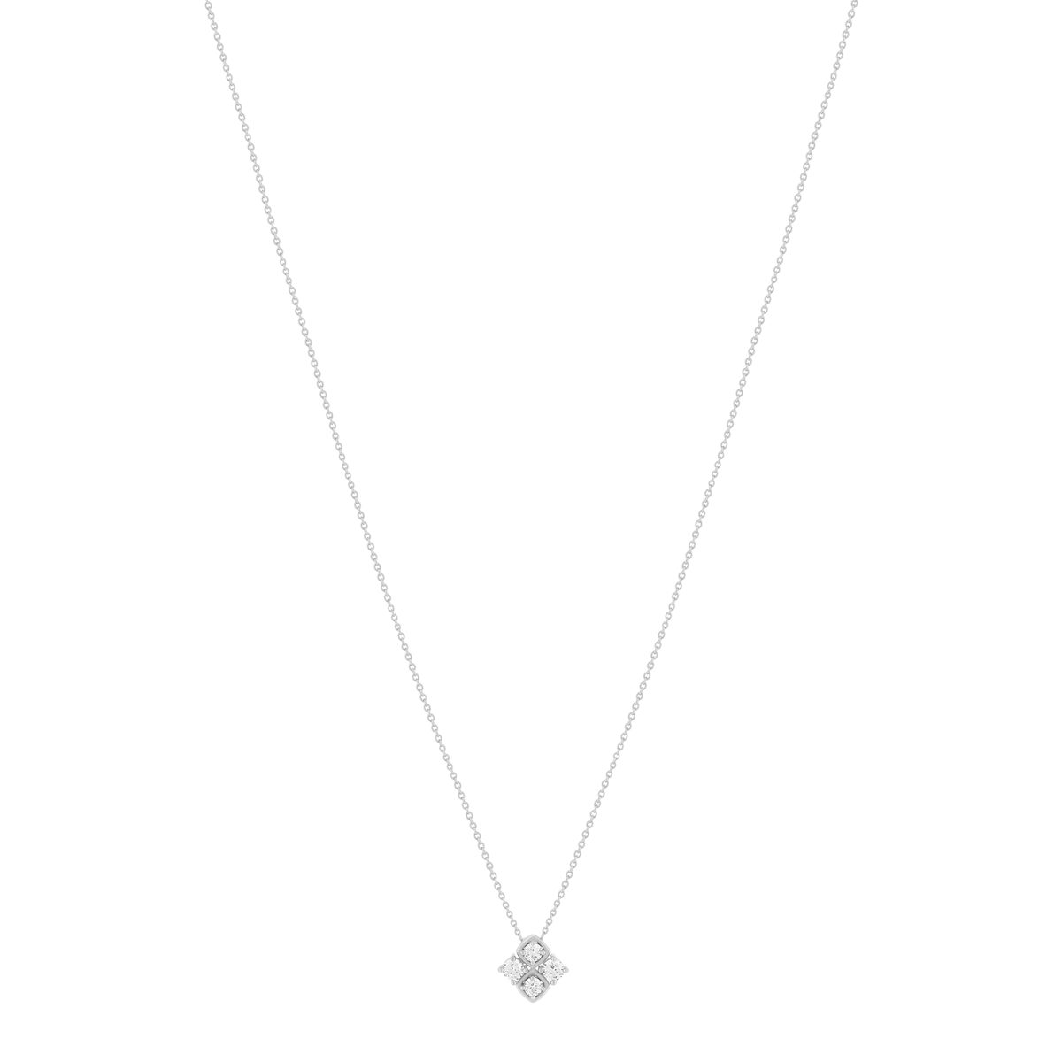 Collier argent 925 et zirconias45cm - vue 2