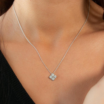 Collier argent 925 et zirconias45cm