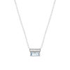 Collier argent 925 pierres imitation et zirconias 45cm - vue V1