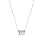 Collier argent 925 pierres imitation et zirconias 45cm - vue 1