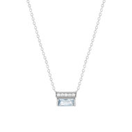 Collier argent 925 pierres imitation et zirconias 45cm