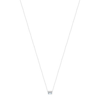 Collier argent 925 pierres imitation et zirconias 45cm