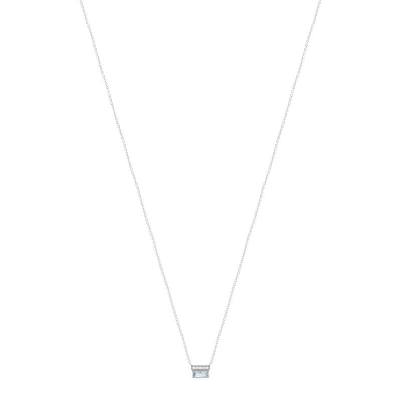 Collier argent 925 pierres imitation et zirconias 45cm - vue 2