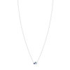 Collier argent 925 spinelle pierre synthétique bleue et zirconias 45cm - vue V2