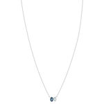 Collier argent 925 topazes bleues traitées 45cm - vue 2
