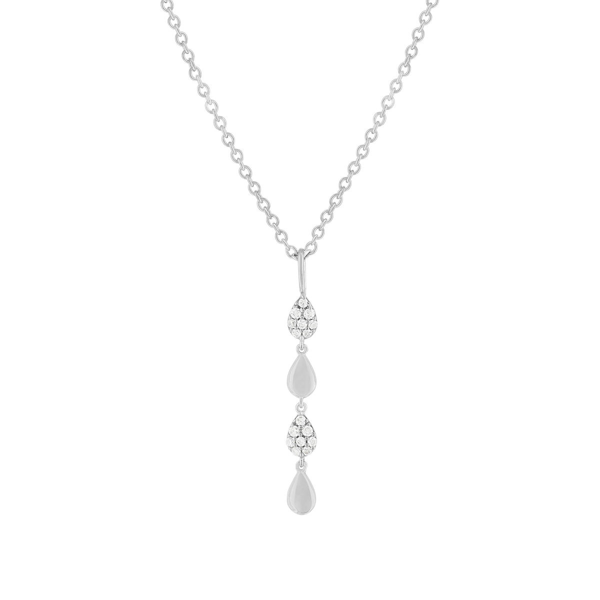 Collier argent 925 et zirconias 45cm