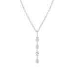 Collier argent 925 et zirconias 45cm - vue 1