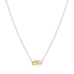 Collier argent 925 citrines et zirconias 45cm - vue 1