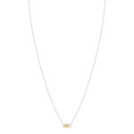 Collier argent 925 citrines et zirconias 45cm - vue 2