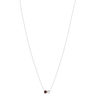 Collier argent 925 grenat et quartz rose 45cm - vue V2