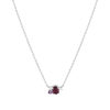 925 sterling silver necklace with rhodolite garnet, amethysts, and white topaz, treated, 45 cm - view V1