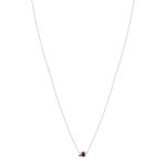 Collier argent 925 grenat rhodolite améthystes et topazes blanches 45cm - vue 2