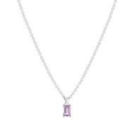 Collier argent 925 améthyste et topaze blanche traitée 45cm