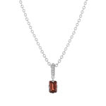 Collier argent 925 grenat 45cm - vue 1