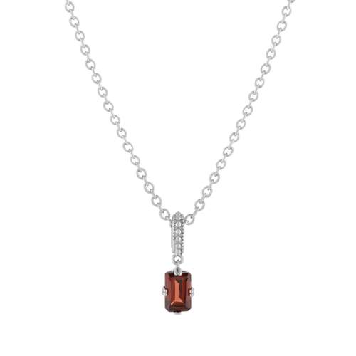 Collier argent 925 grenat 45cm