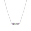 Collier argent 925 améthystes 45cm - vue V1