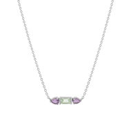 Collier argent 925 améthystes 45cm