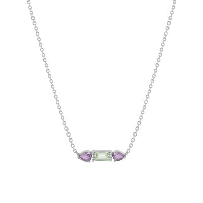 Necklace silver 925 amethyst 45cm