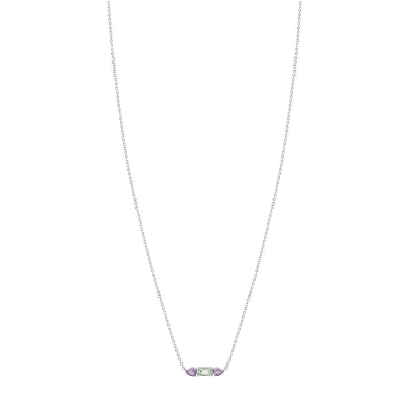Collier argent 925 améthystes 45cm - vue 2
