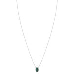 Collier argent 925 malachite 45cm - vue 2