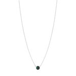 Collier argent 925 malachite 45cm - vue 2