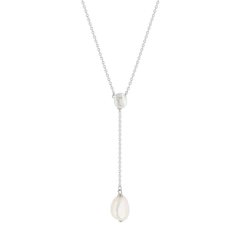 Collier argent 925 perles de Chine 45cm - vue 1