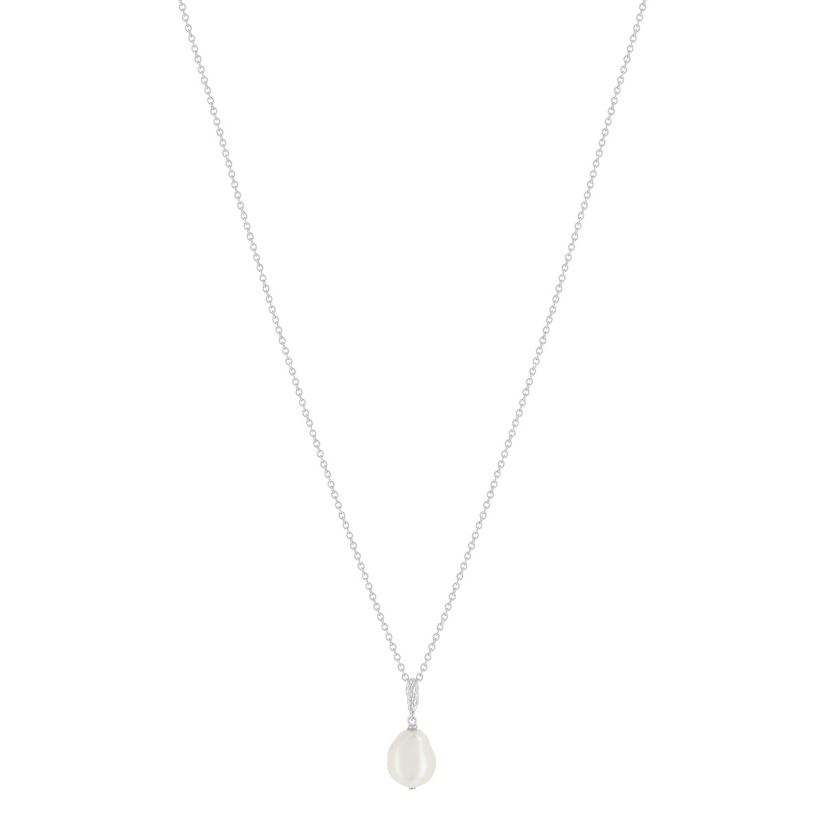 Collier argent 925 perle de Chine45cm - vue 2