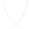 Collier argent 925 perles de Chine et zirconias 45cm - vue V1