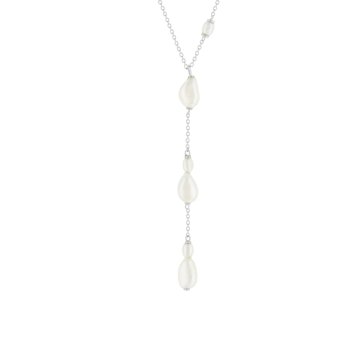 Collier argent 925 perles de Chine 45cm