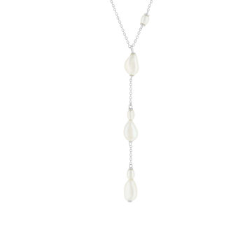 Collier argent 925 perles de Chine 45cm