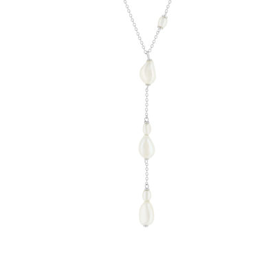 Collier argent 925 perles de Chine 45cm - vue 1